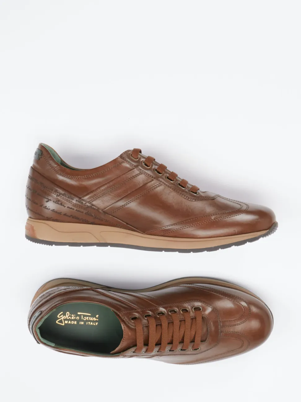 Galizio Torresi – Sneaker aus Kalbleder in Braun