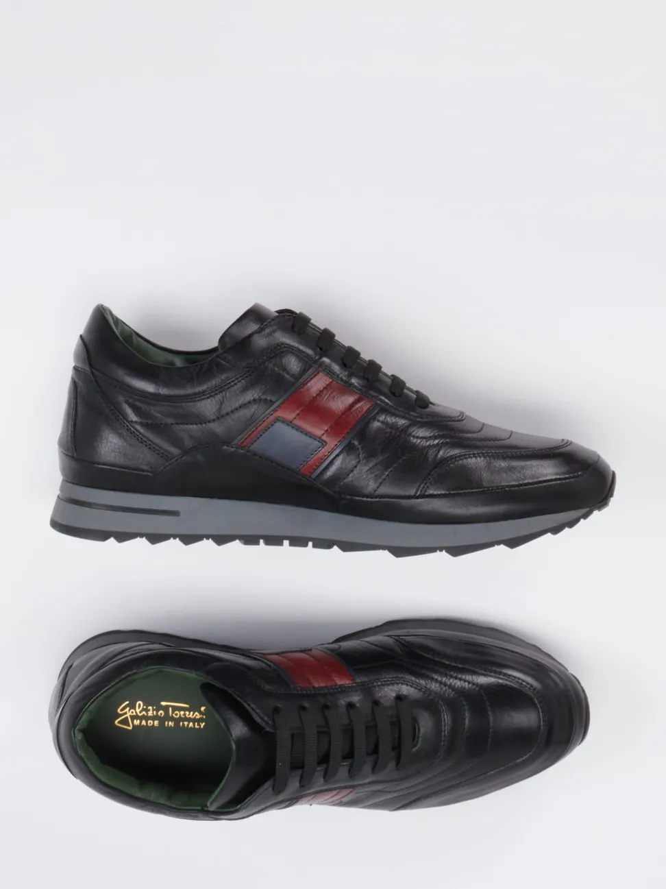 Galizio Torresi – Sneaker aus Kalbleder schwarz