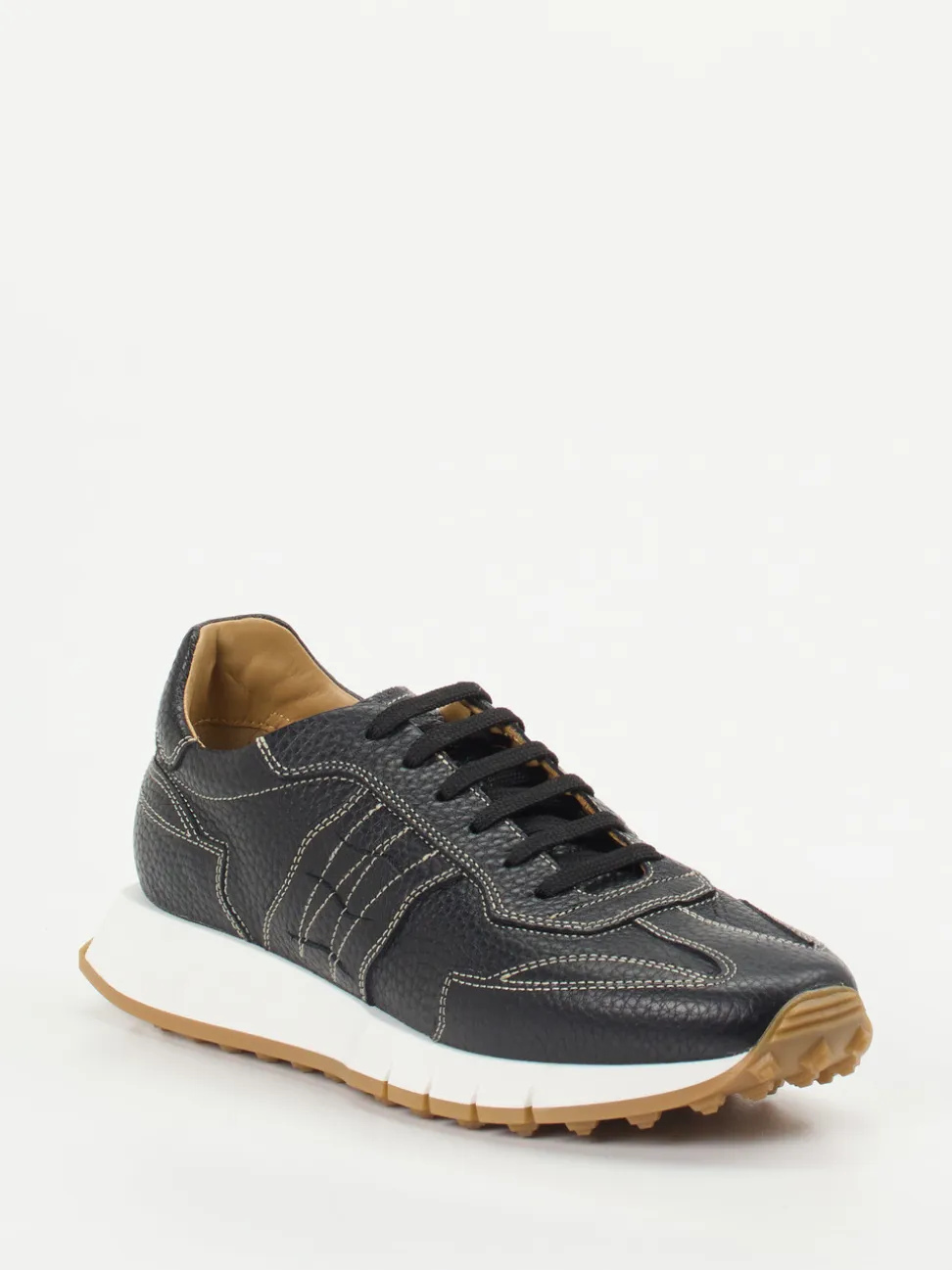 Galizio Torresi – Sneaker aus Kalbleder schwarz