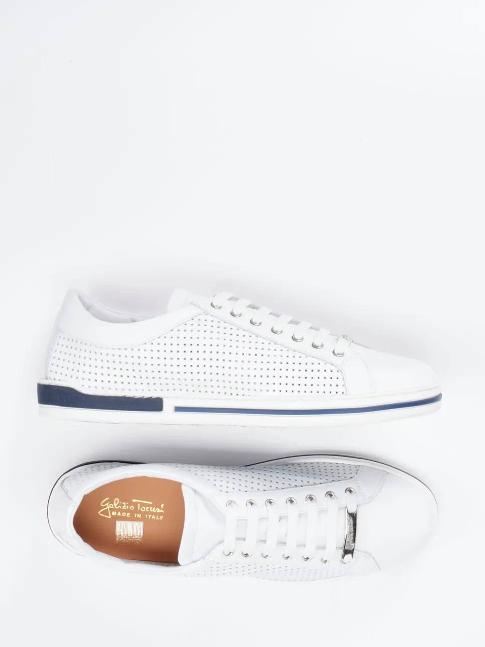 Galizio Torresi – Sneaker aus Kalbleder Weiß