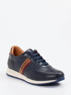 Galizio Torresi – Sneaker aus perforiertem Leder Dunkelblau