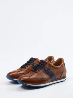 Galizio Torresi – Sneaker aus Kalbleder cognacfarben