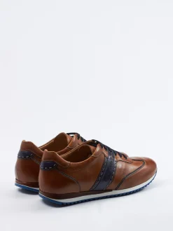 Galizio Torresi – Sneaker aus Kalbleder cognacfarben