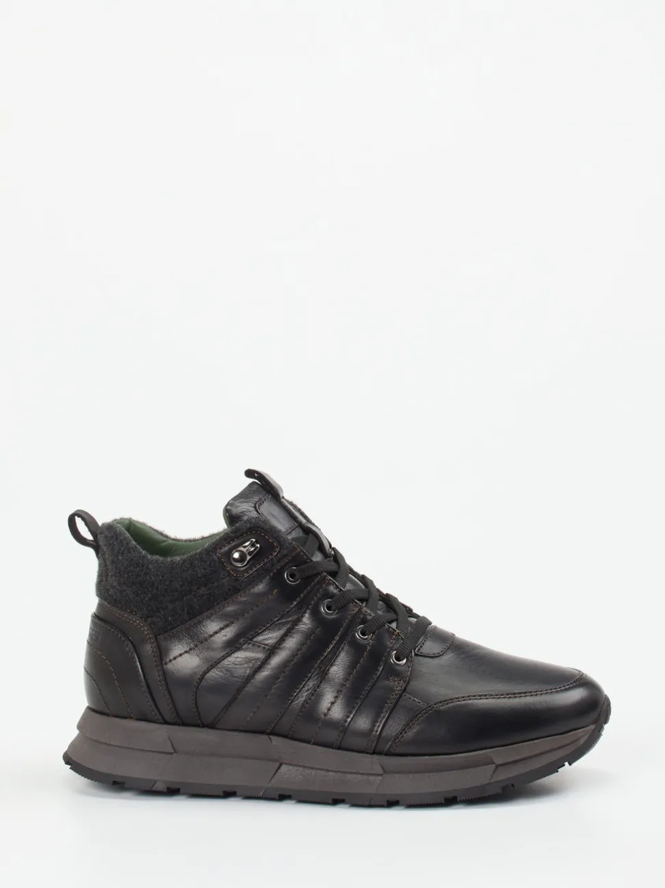Galizio Torresi – Sneakerboots aus Kalbleder dunkelbraun