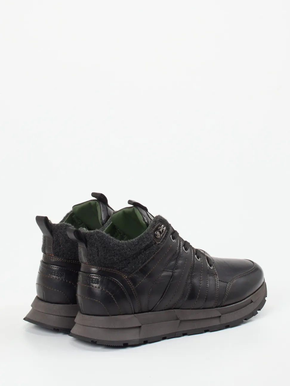Galizio Torresi – Sneakerboots aus Kalbleder dunkelbraun