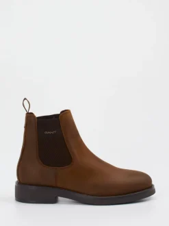 Gant – Chelsea Boots aus Kalbleder in Braun