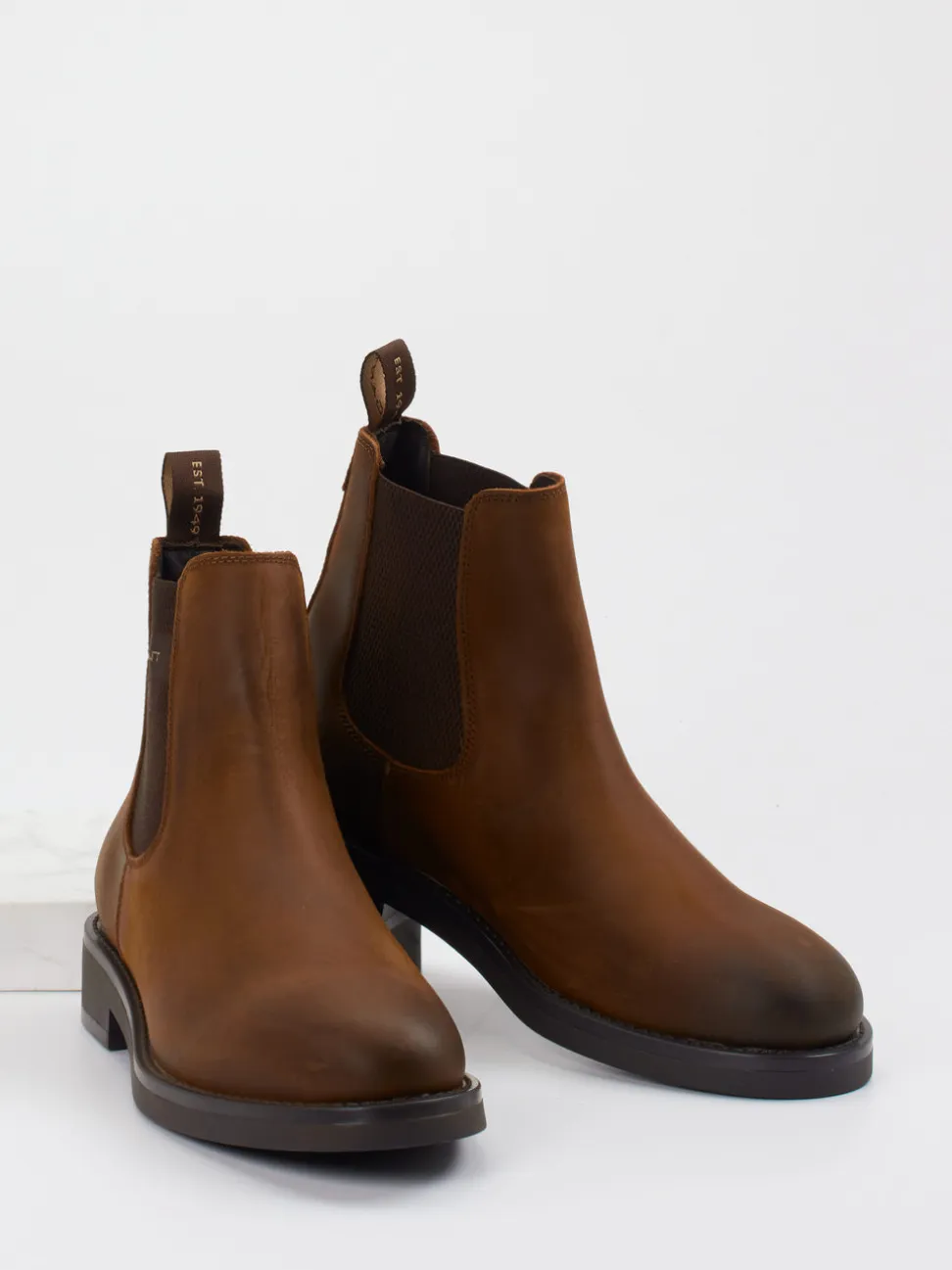 Gant – Chelsea Boots aus Kalbleder in Braun