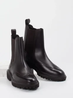 Gant – Chelsea Boots aus Kalbleder Dunkelbraun