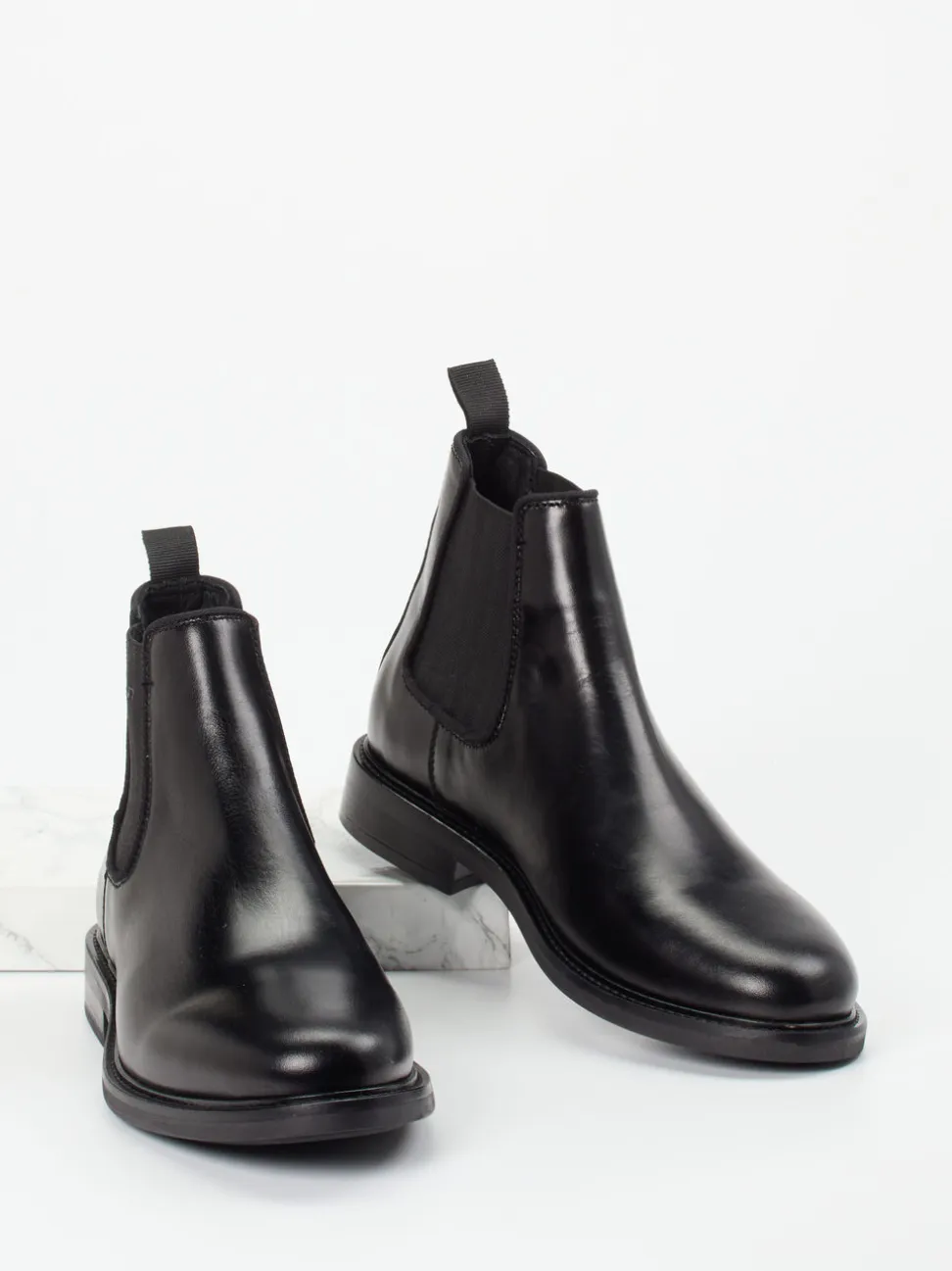 Gant – Chelsea Boots aus Kalbleder schwarz