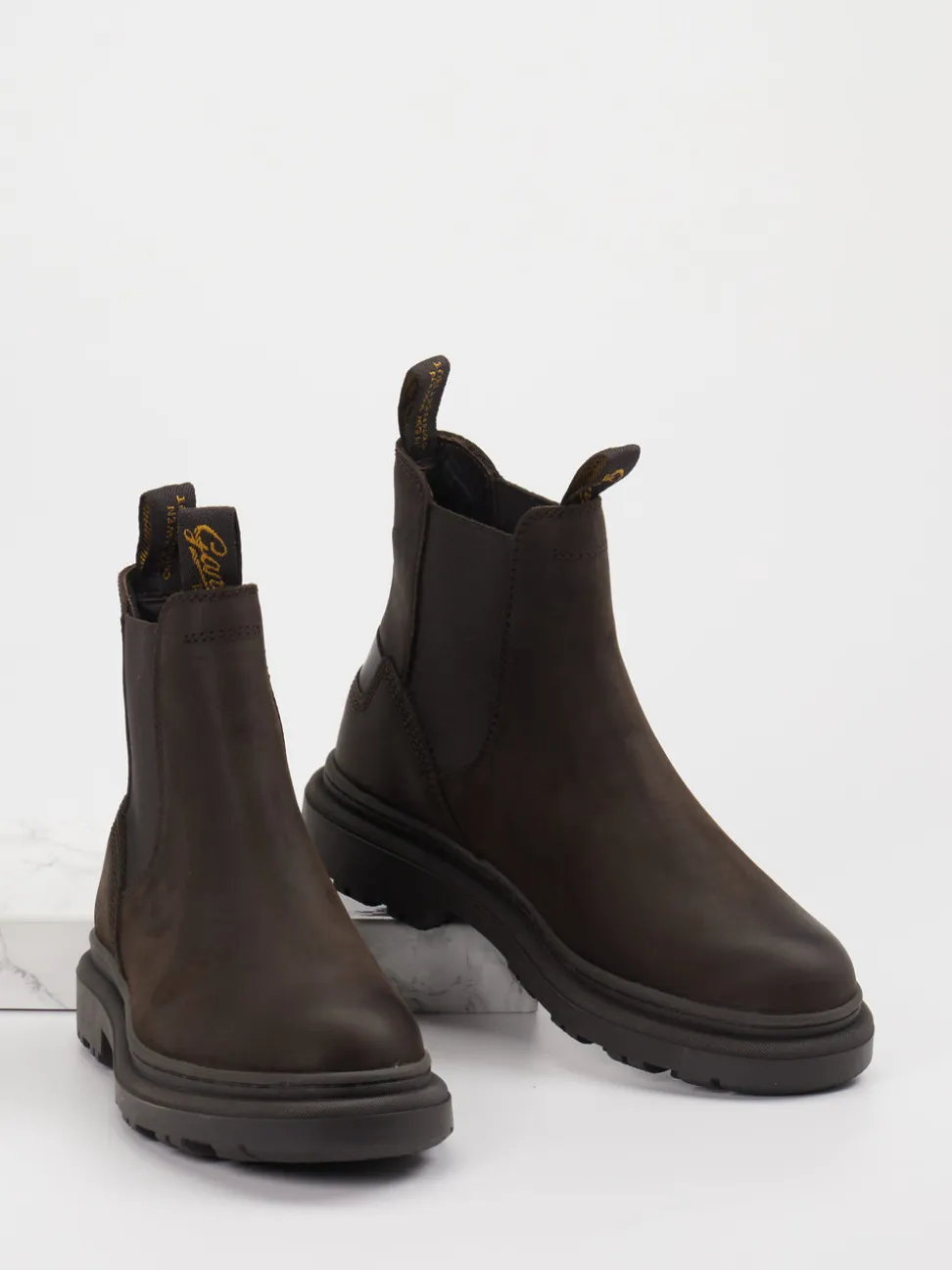 Gant – Chelsea Boots aus Leder in Dunkelbraun