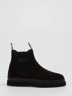Gant – Chelsea Boots aus Veloursleder dunkelbraun
