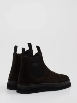 Gant – Chelsea Boots aus Veloursleder dunkelbraun
