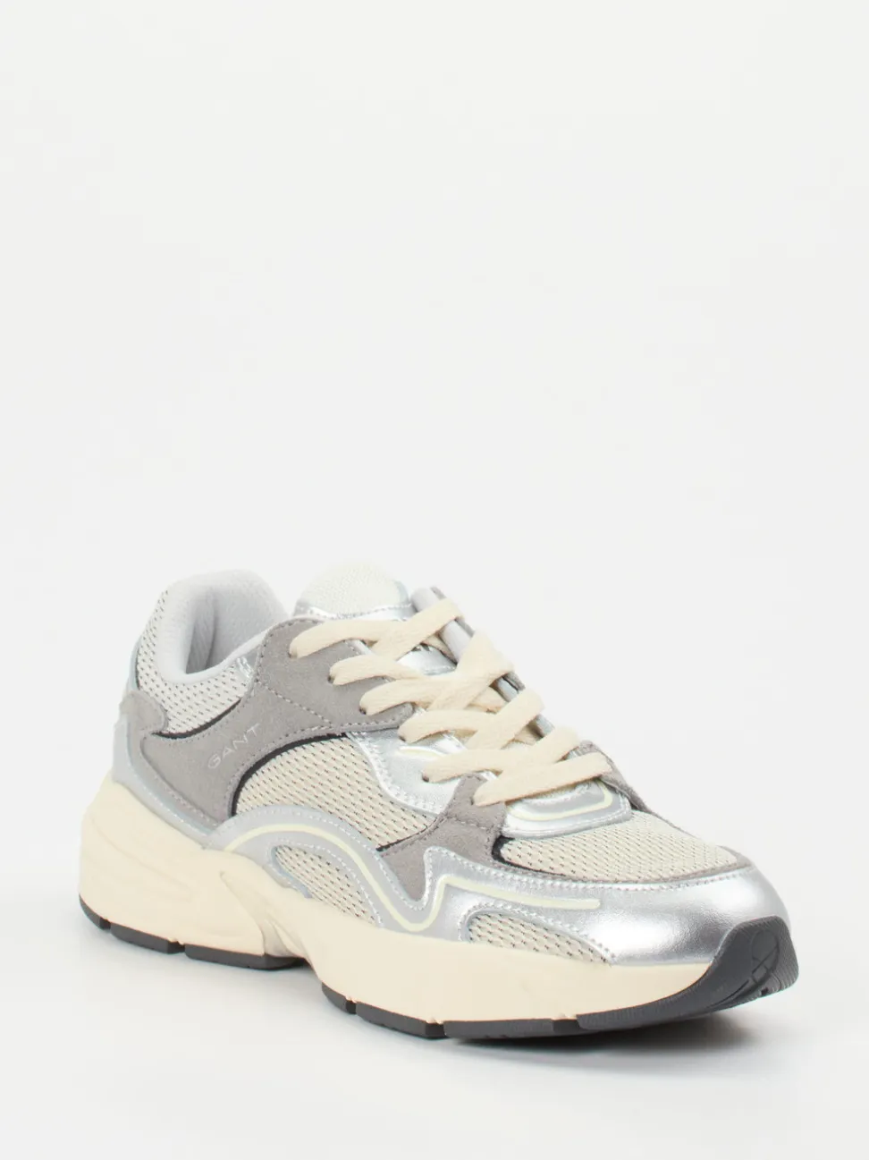 Gant – Chunky Sneaker aus Metallicleder und Velours
