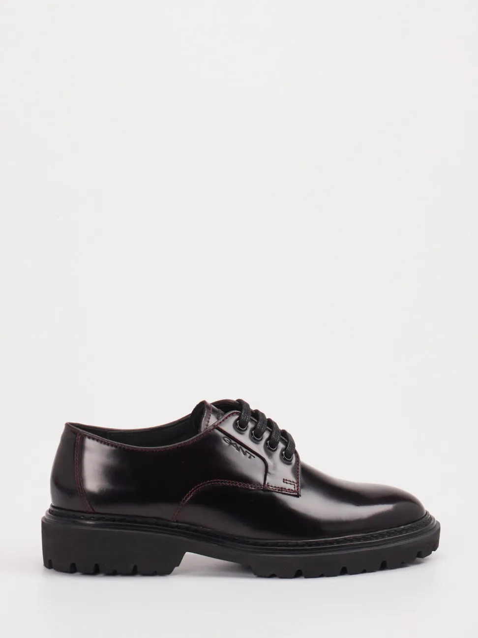 Gant – Derby-Schnürschuh aus Hochglanzleder Bordeaux