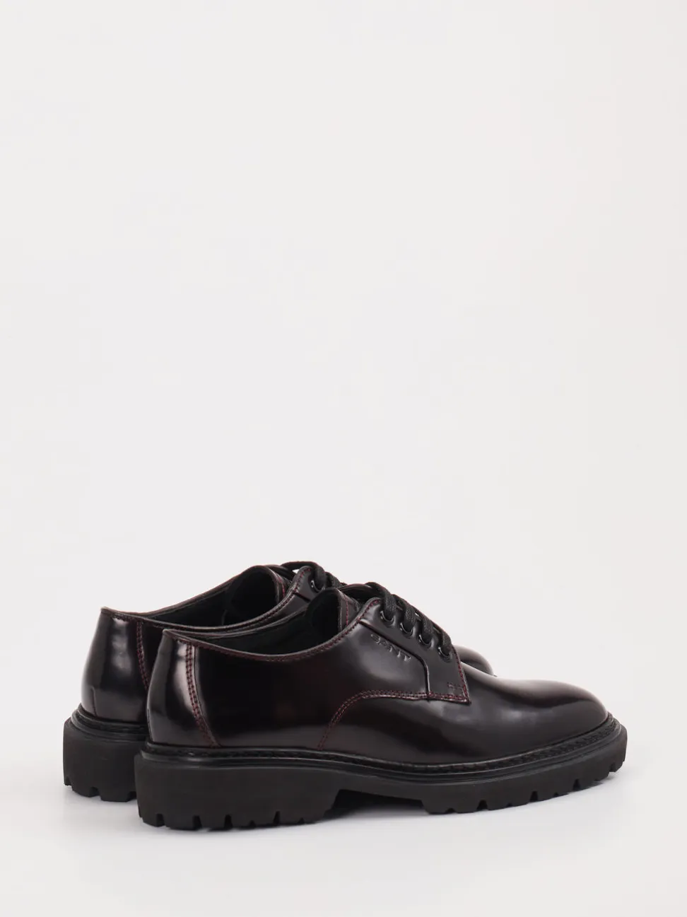 Gant – Derby-Schnürschuh aus Hochglanzleder Bordeaux