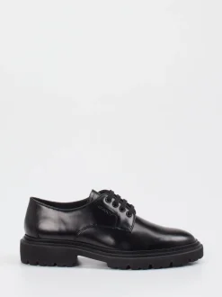 Gant – Derby-Schnürschuhe aus Hochglanzleder Schwarz