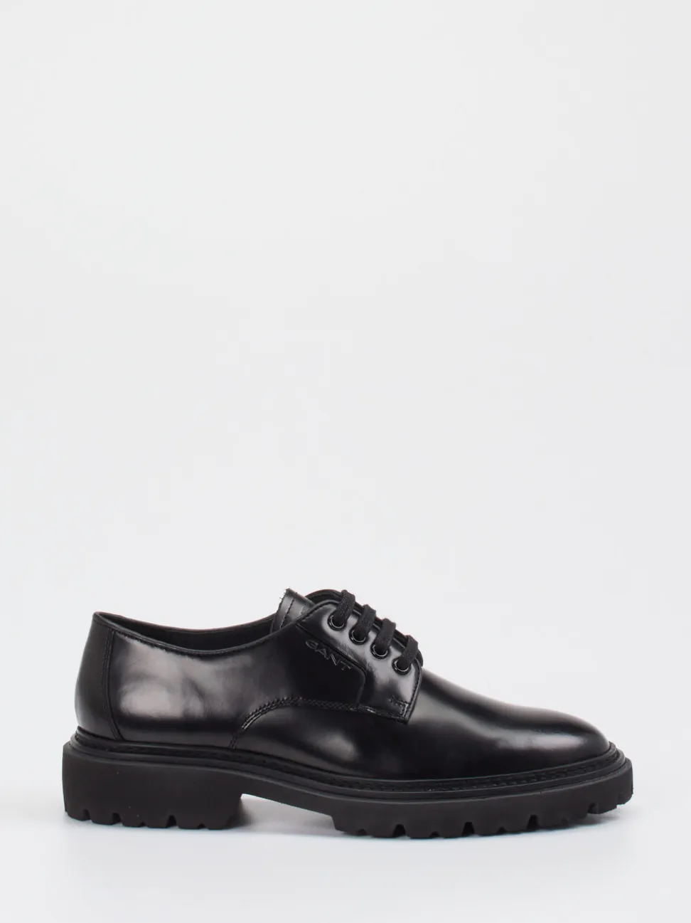 Gant – Derby-Schnürschuhe aus Hochglanzleder Schwarz