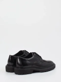 Gant – Derby-Schnürschuhe aus Hochglanzleder Schwarz
