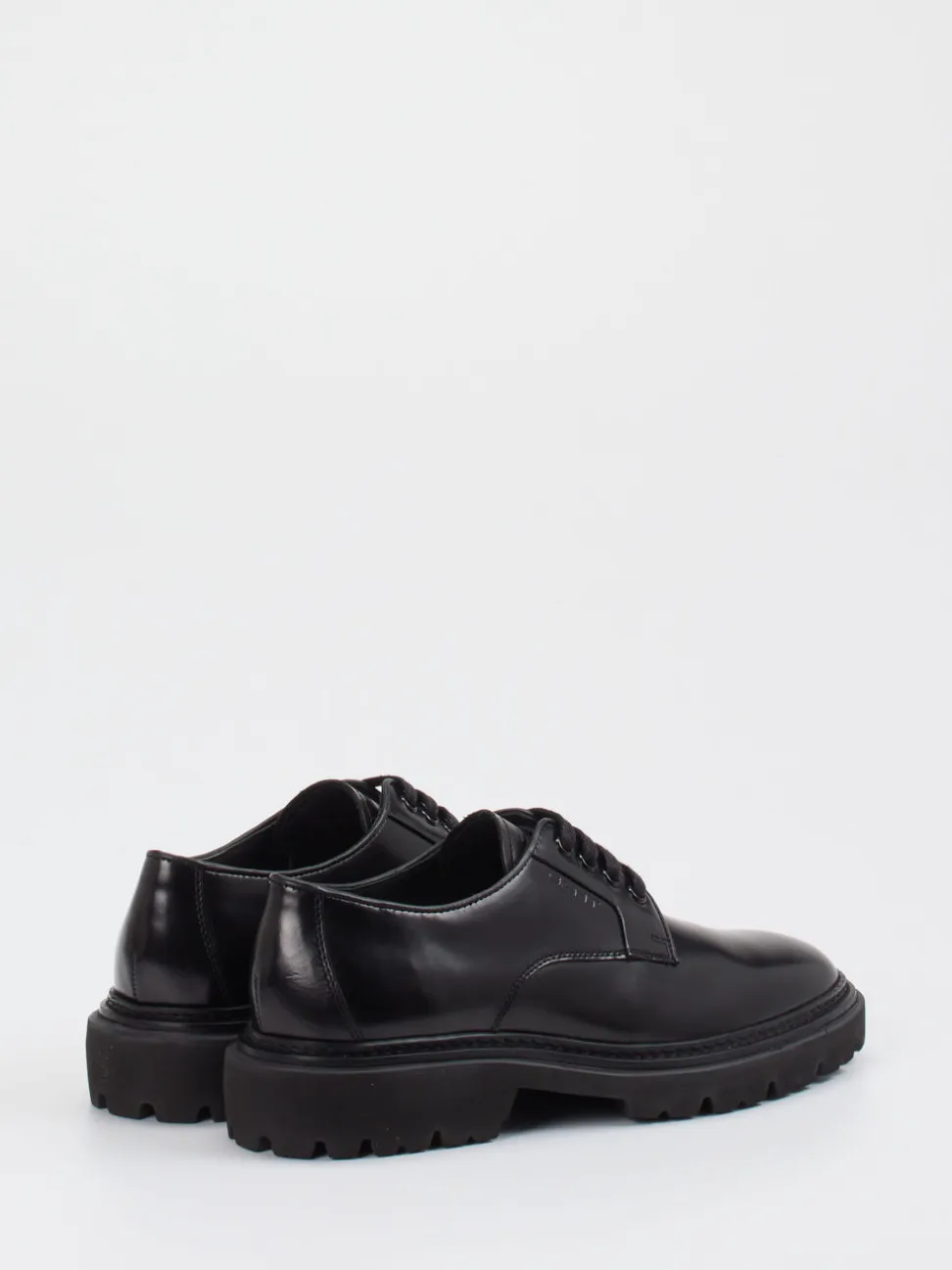 Gant – Derby-Schnürschuhe aus Hochglanzleder Schwarz