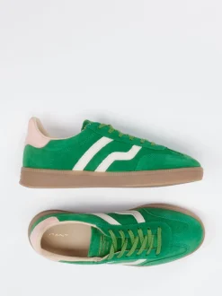 Gant – Retro-Sneaker aus Veloursleder grün