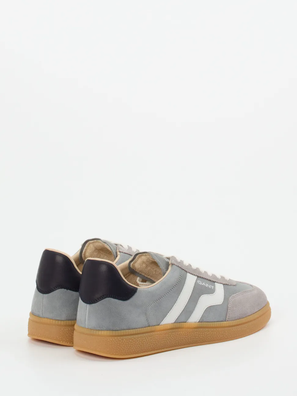 Gant – Retro-Sneaker aus Veloursleder graublau
