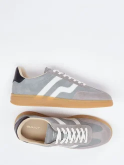 Gant – Retro-Sneaker aus Veloursleder graublau