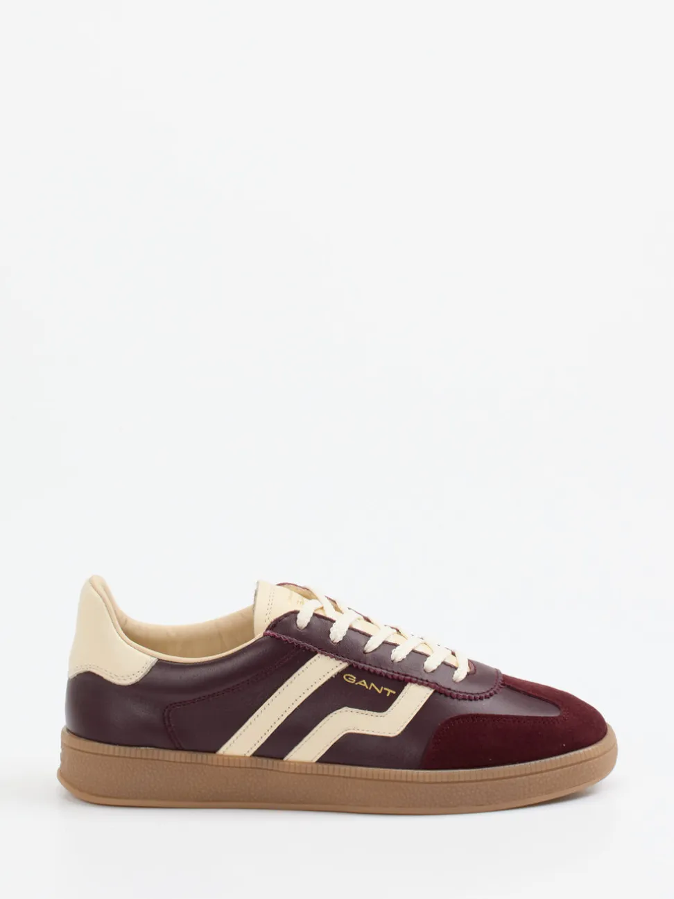 Gant – Retro-Sneaker aus Velour/Leder weinrot
