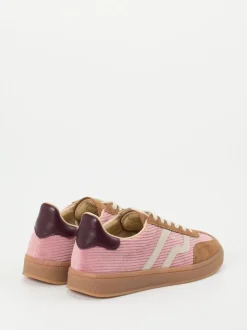 Gant – Retro-Sneaker aus Veloursleder und Cord in Rosa