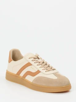 Gant – Retro-Sneaker aus Veloursleder in Beige