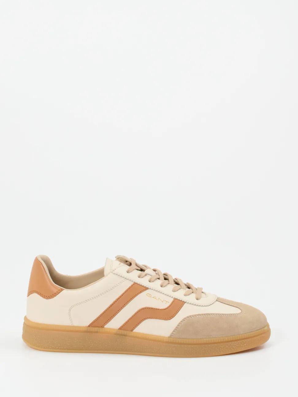 Gant – Retro-Sneaker aus Veloursleder in Beige