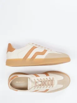 Gant – Retro-Sneaker aus Veloursleder in Beige