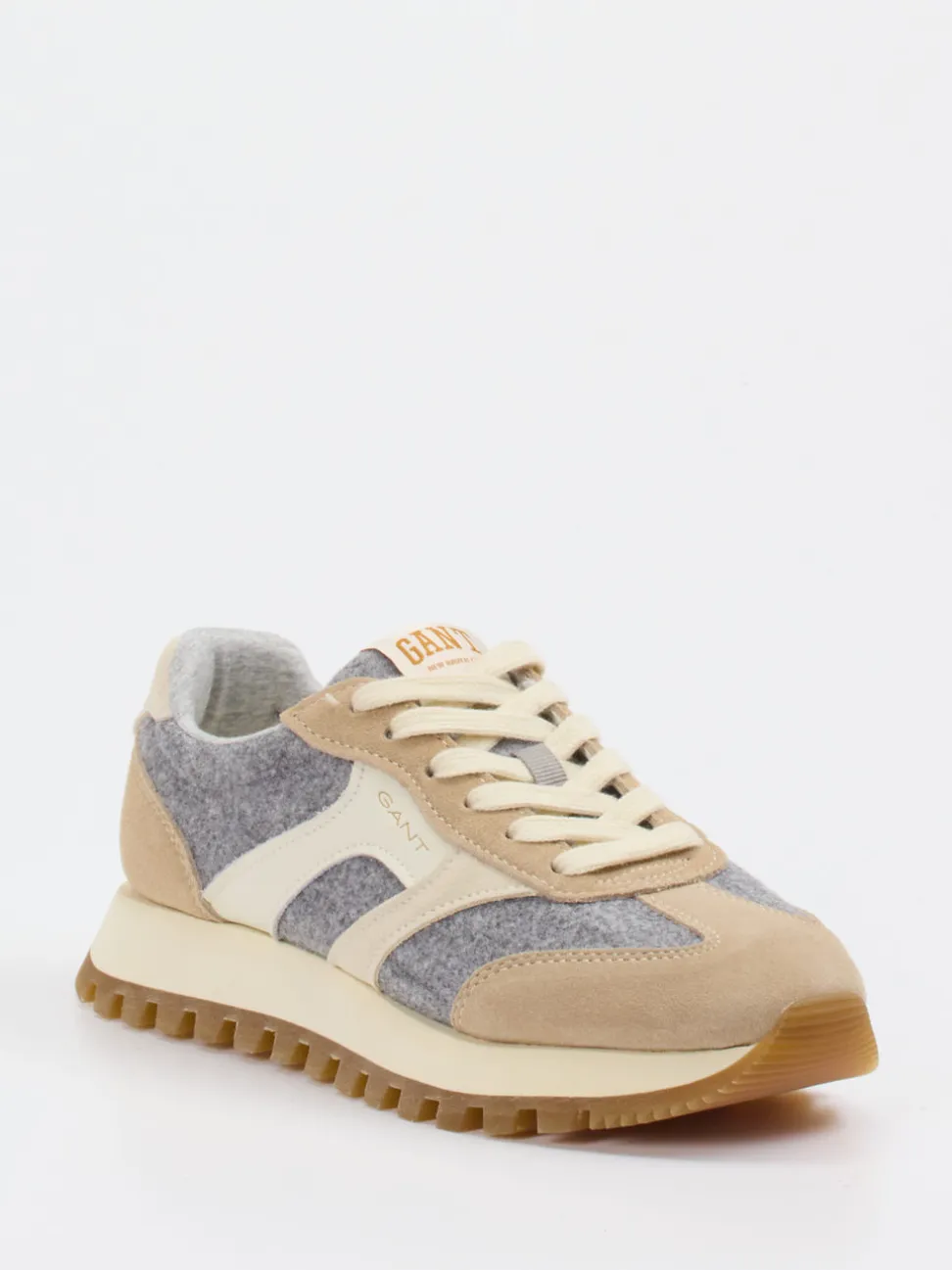 Gant – Retro-Sneaker aus Veloursleder beige