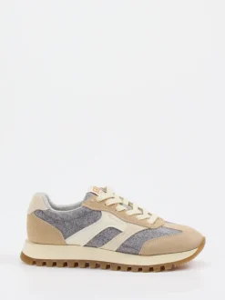 Gant – Retro-Sneaker aus Veloursleder beige