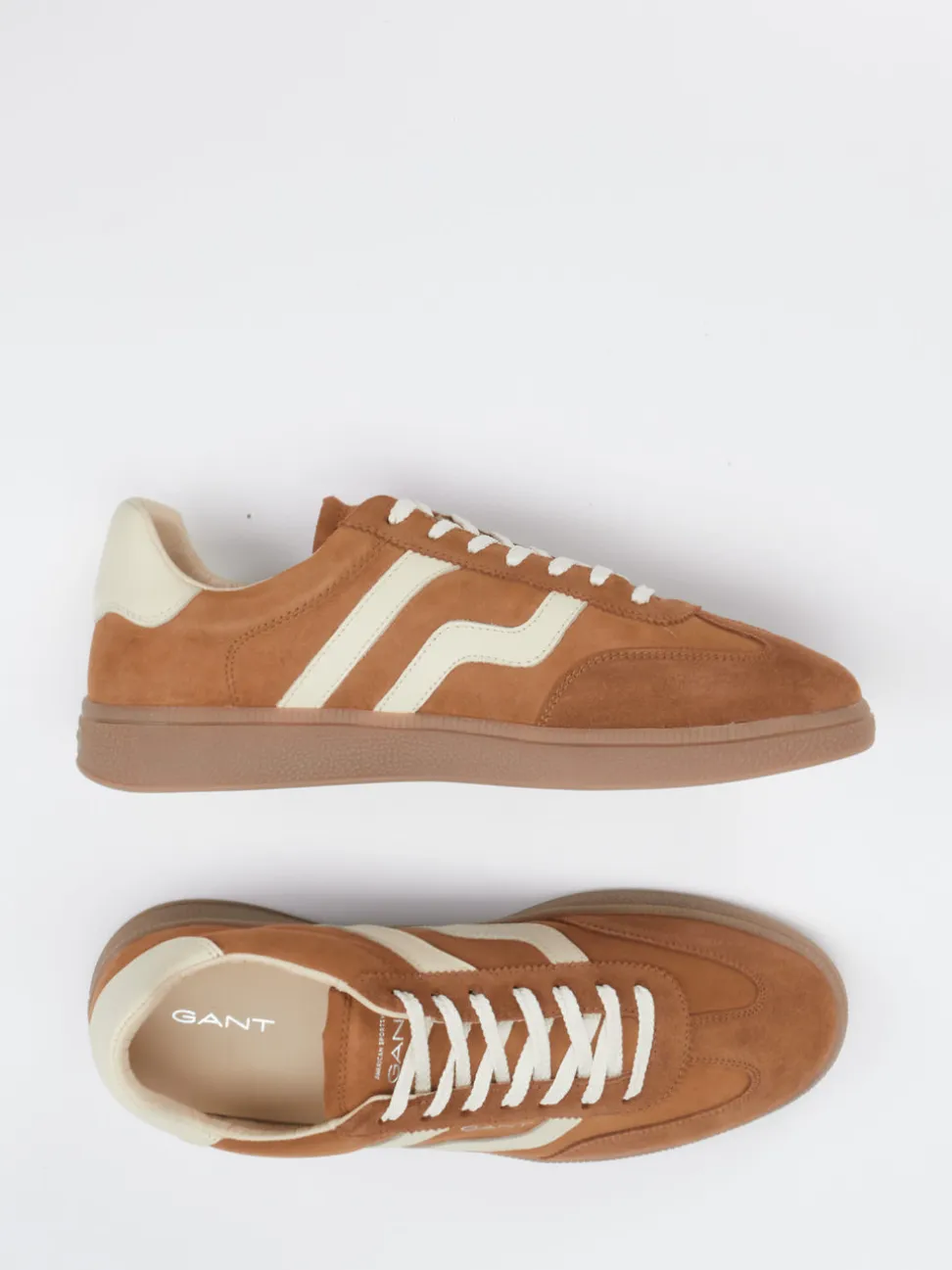 Gant – Retro-Sneaker aus Veloursleder in Braun