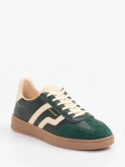 Gant – Retro-Sneaker aus Velour/Leder in Grün