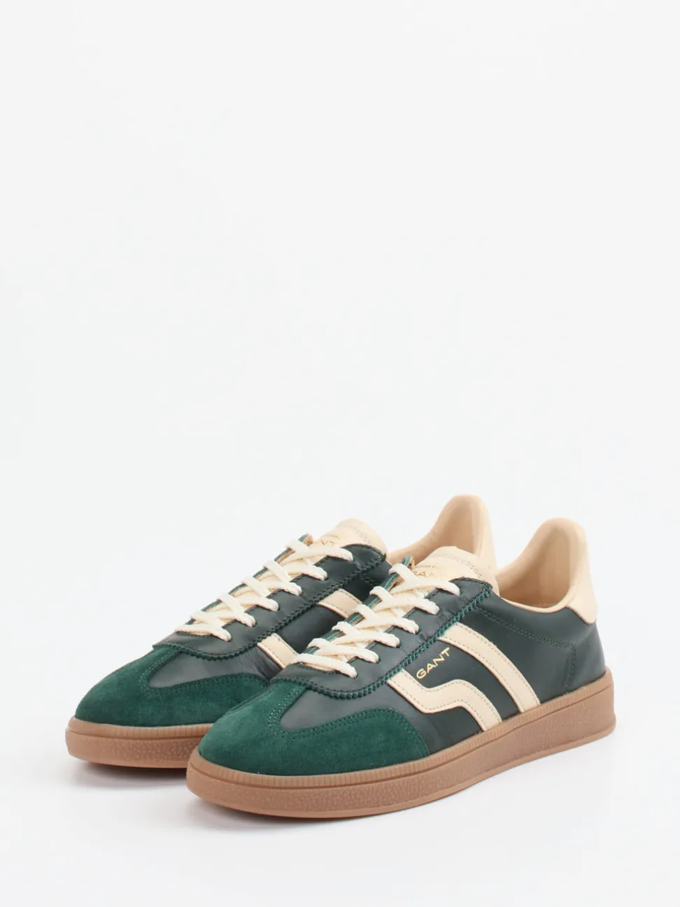 Gant – Retro-Sneaker aus Velour/Leder in Grün