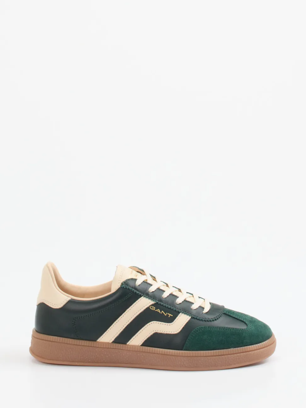 Gant – Retro-Sneaker aus Velour/Leder in Grün