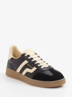 Gant – Retro-Sneaker aus Velours- und Glattleder Schwarz