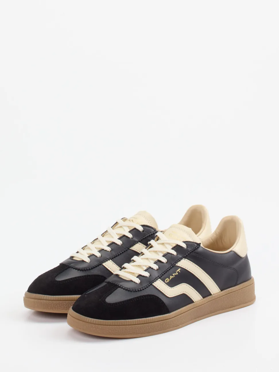 Gant – Retro-Sneaker aus Velours- und Glattleder Schwarz