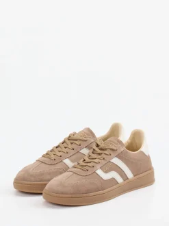Gant – Retro-Sneaker aus Veloursleder sandbeige