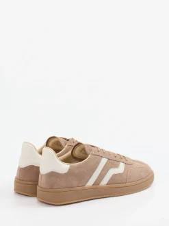 Gant – Retro-Sneaker aus Veloursleder sandbeige