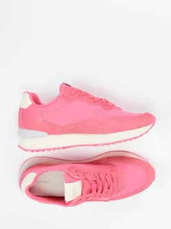 Gant – Retro-Sneaker aus Veloursleder Pink