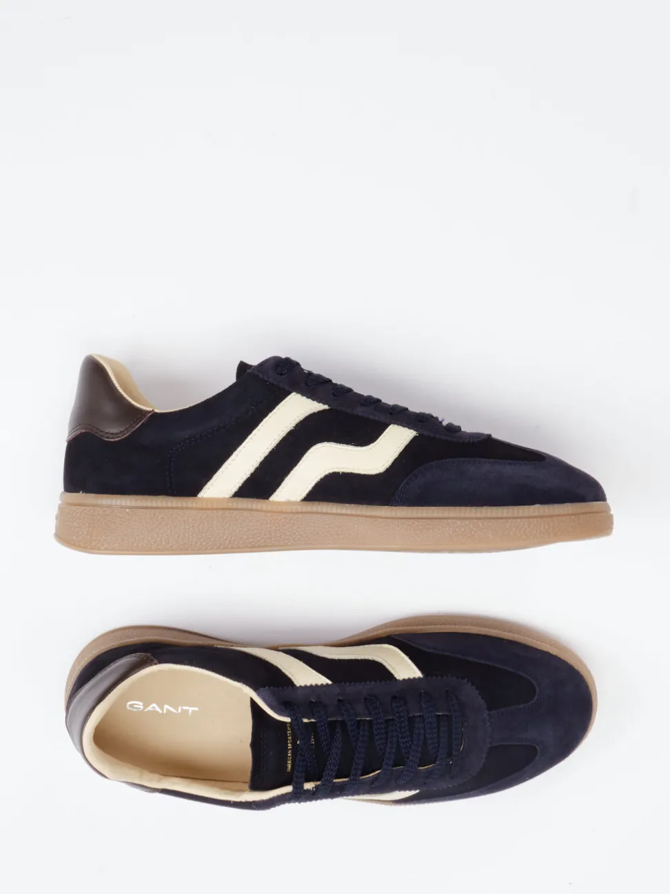 Gant – Retro-Sneaker aus Veloursleder Dunkelblau