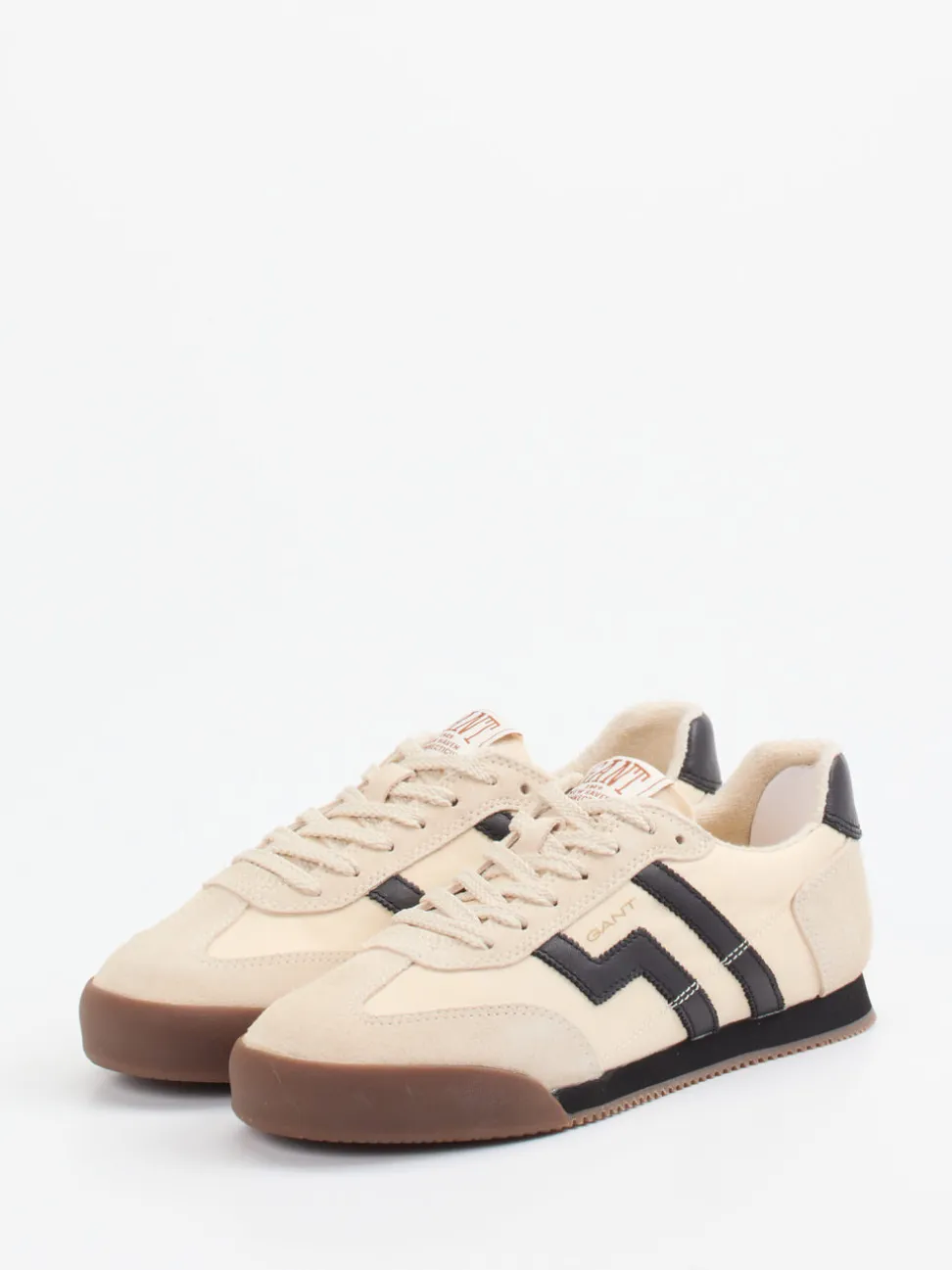 Gant – Retro-Sneaker aus Velours und Nylon Beige