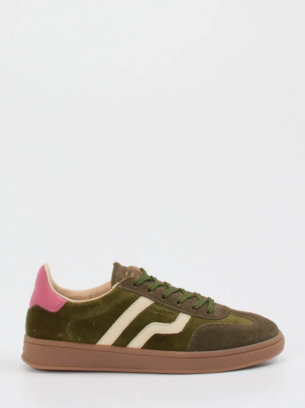 Gant – Retro-Sneaker aus Veloursleder olivgrün