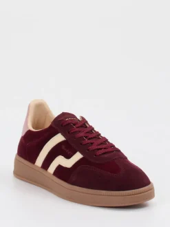 Gant – Retro-Sneaker aus Veloursleder bordeauxrot