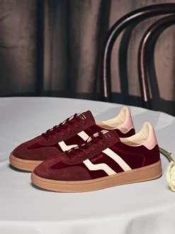 Gant – Retro-Sneaker aus Veloursleder bordeauxrot