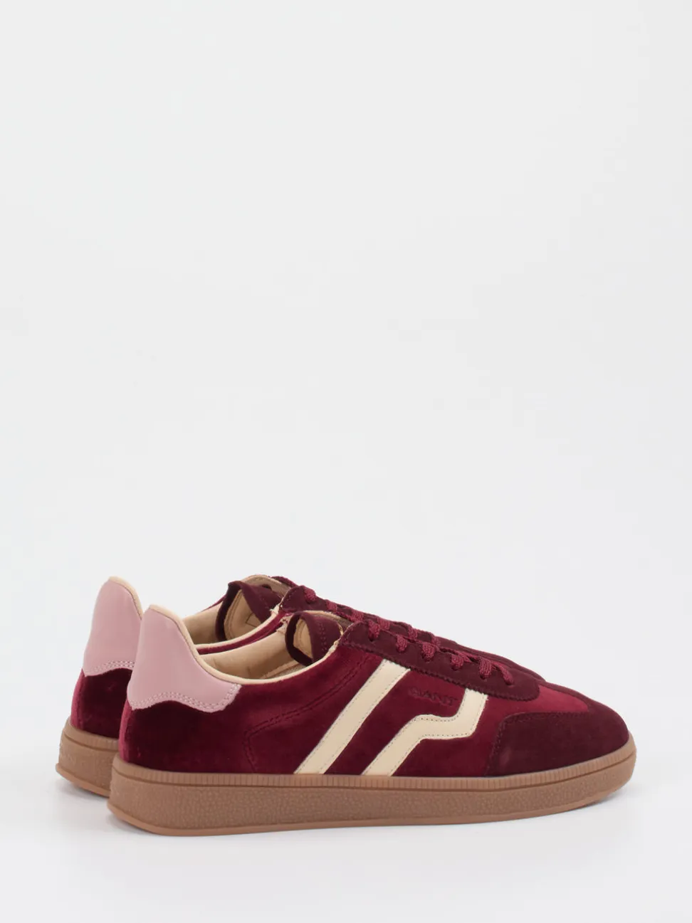 Gant – Retro-Sneaker aus Veloursleder bordeauxrot