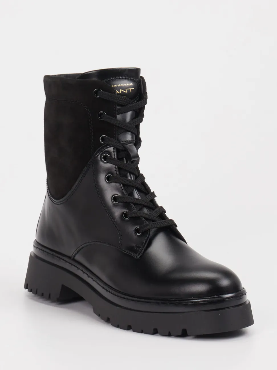 Gant – Schnürboots aus Leder schwarz
