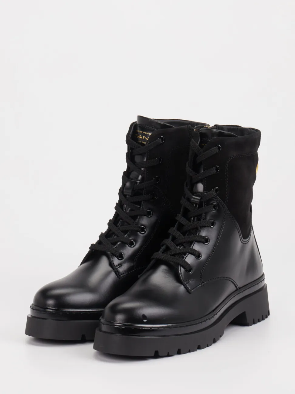 Gant – Schnürboots aus Leder schwarz
